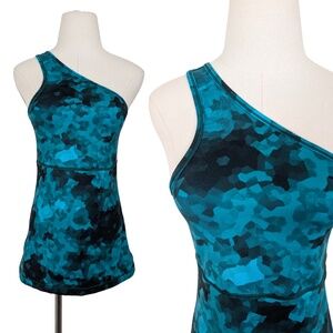 Lululemon Top Cold One Shoulder Camo Women’s Sleeveless Tight Fitted